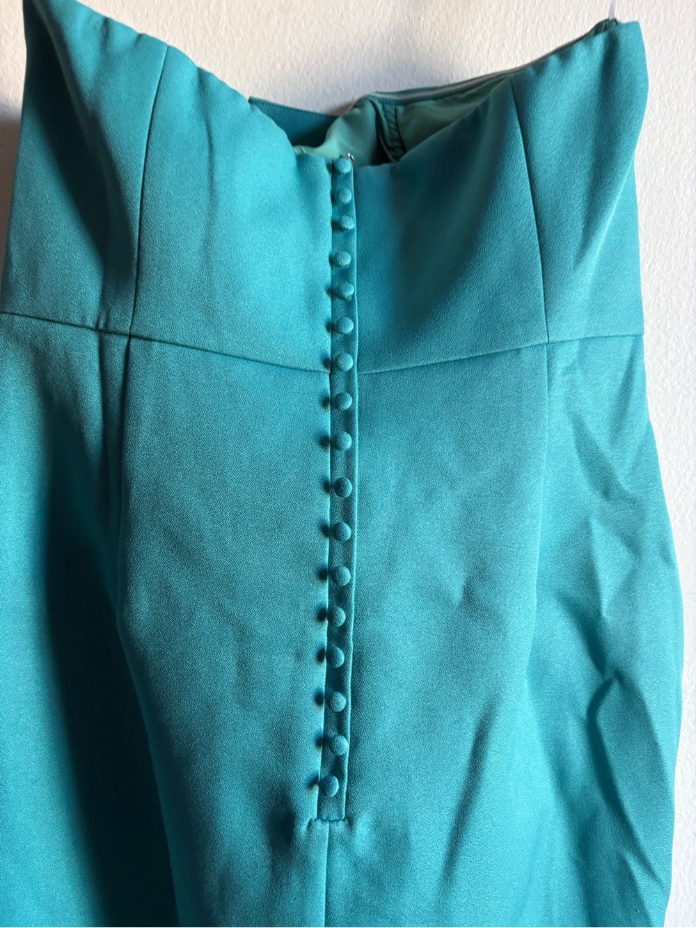 NWT Elliatt Sz L Reception Turquoie Blue Strapless Wedding Midi Dress - Picture 5 of 11